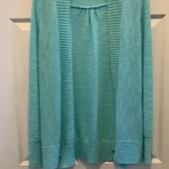 Lilly Pulitzer Aqua Open-Front Cardigan - Picture 4 of 7